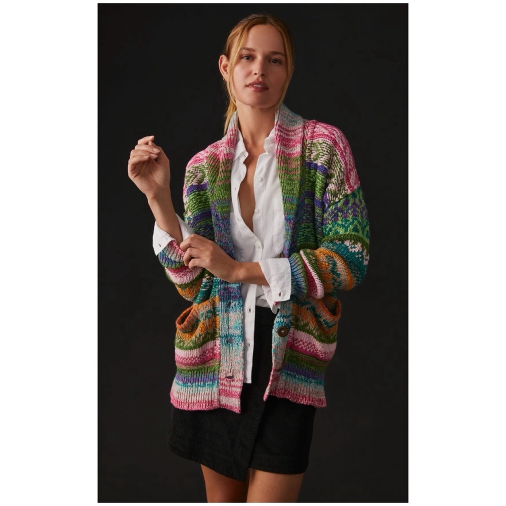 NWT Anthropologie Wendy Wurtzburger & Marcella Volini Jeez Louise Cardigan  M
